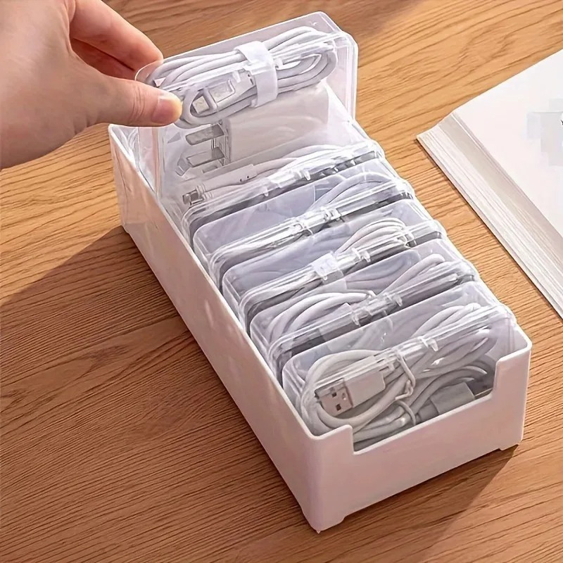 Desk Cable Organizer - Органайзер для кабелей на 7 секций,