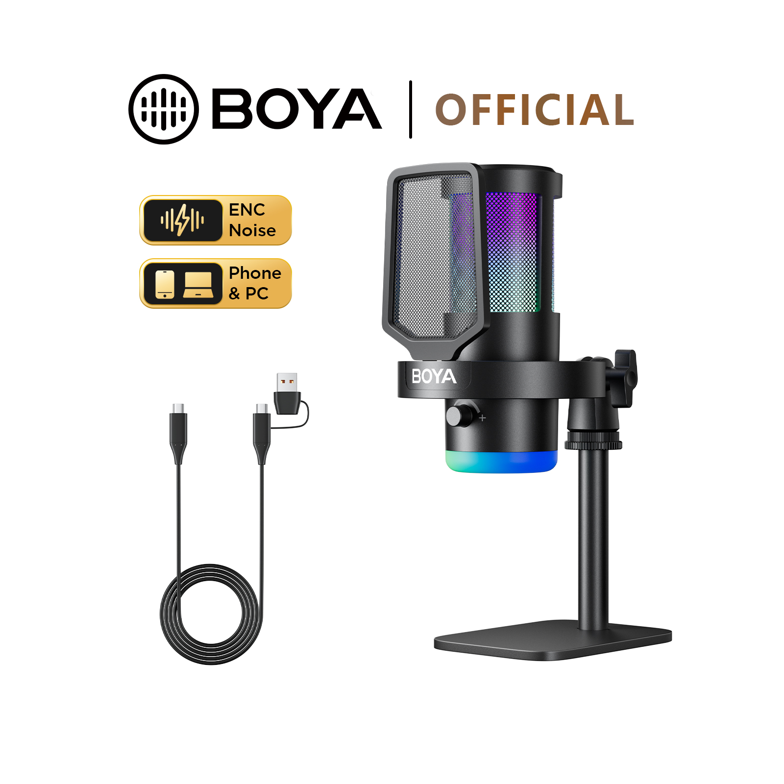 Pc Gaming Live Streaming - Микрофон BOYA CastMic G30 USB RGB