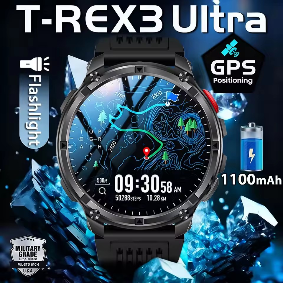 High Refresh Monitor - Новые военные смарт-часы с аккумулятором T-Rex3