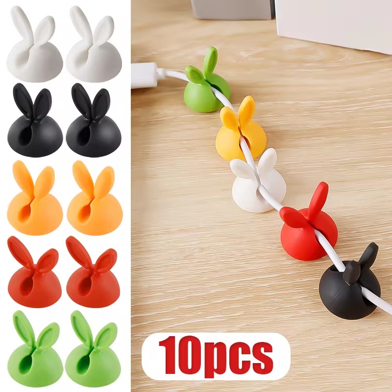 Desk Cable Organizer - Симпатичный держатель для кабеля с кроличьими
