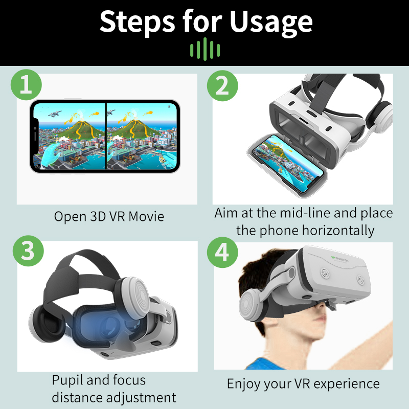 3D Viar телефон виртуальной ре – обзор и цена Vr Headset Pc